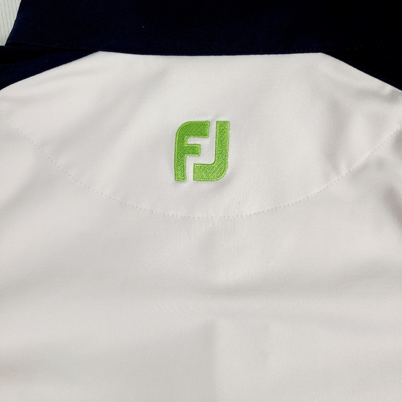 FJ Foot Joy Sport 1/4 Zip Pullover Men XL Blue White Green Long Sleeve BCC Logo - Picture 7 of 11